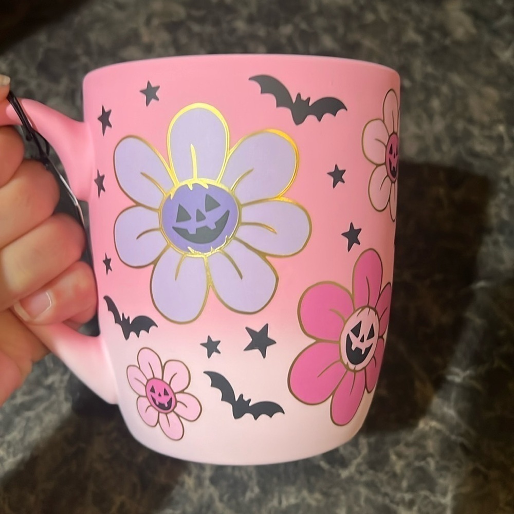 Bats pumpkin flower‎ Halloween mug